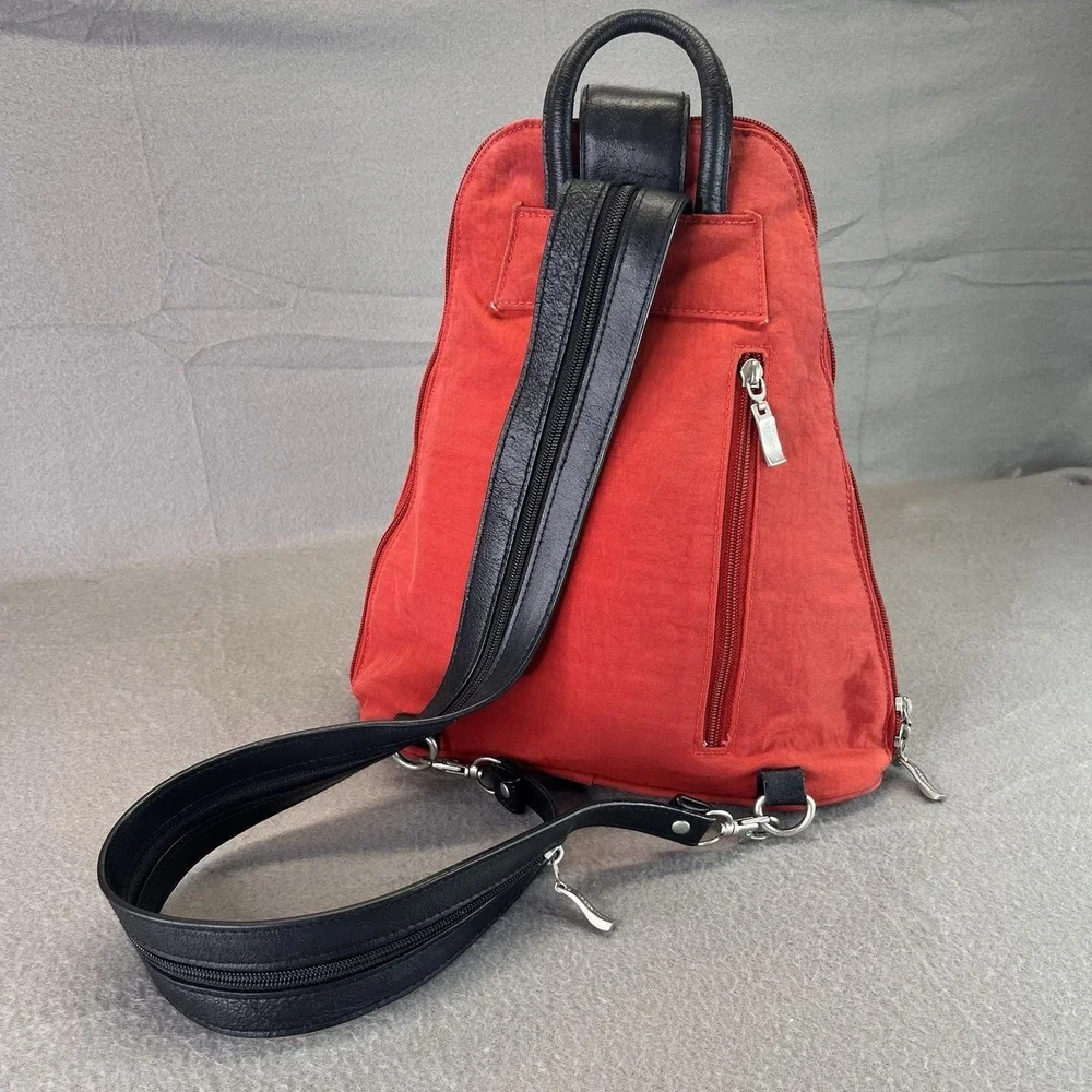Baggallini Metro Convertible Backpack Nylon Rusty Red